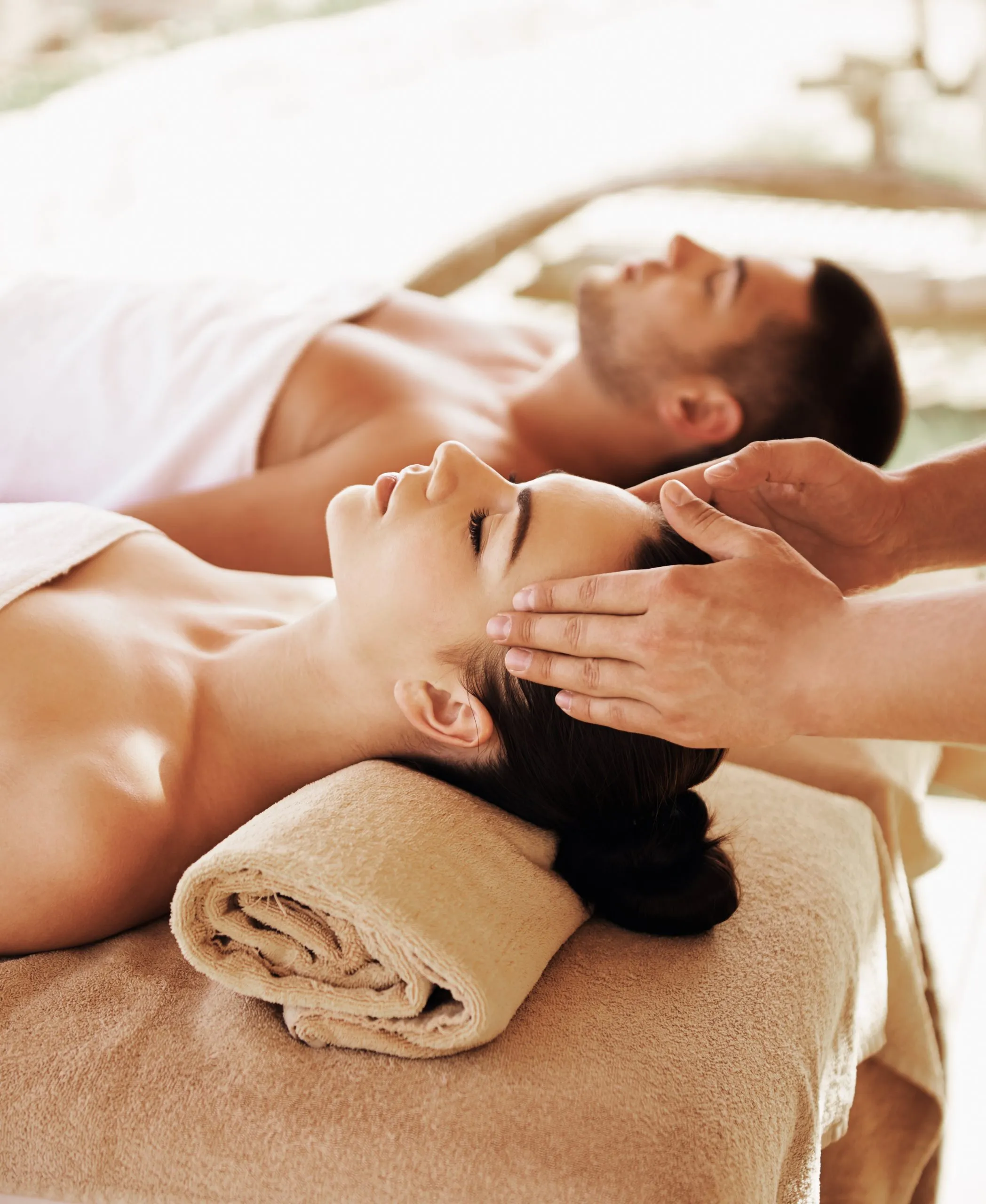 Relaxing professional spa massage session